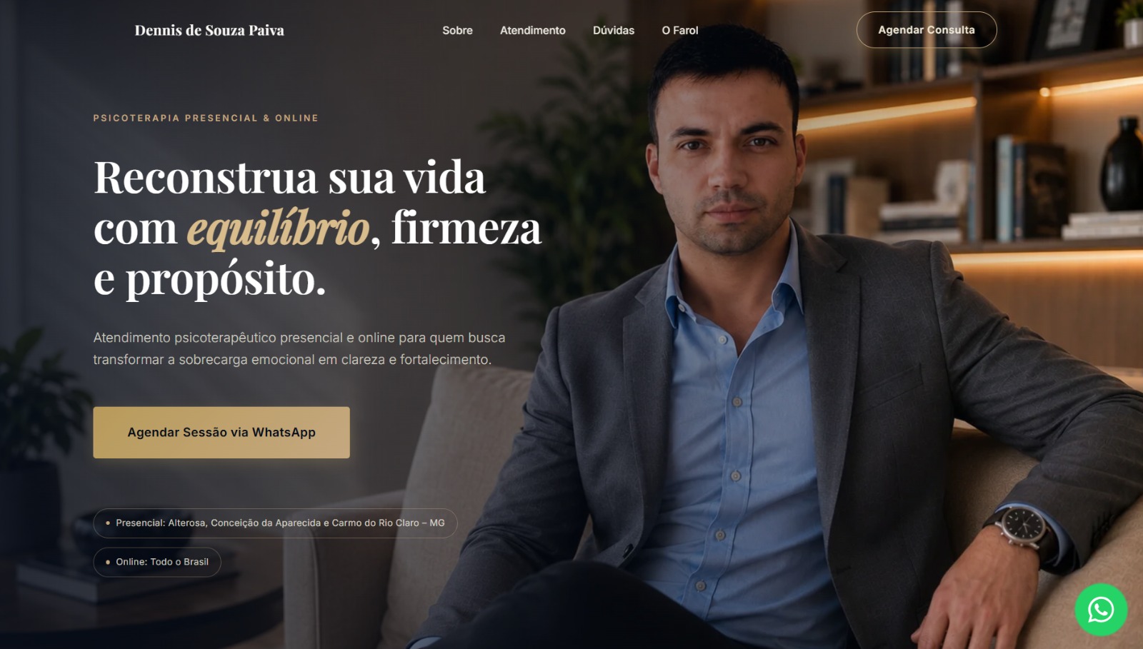 Landing Page Psicólogo Dennis Paiva